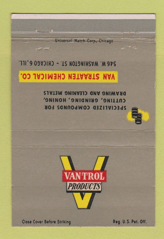 Matchbook Cover - Vantrol Products Van Straaten Chemical CHIcago IL 40 Strike