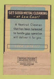 Matchbook Cover - Vantrol Products Van Straaten Chemical CHIcago IL 40 Strike