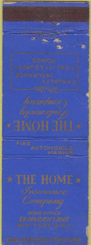 Matchbook Cover - The Home Insurance Co New York CREASE