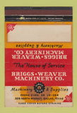 Matchbook Cover - Briggs Weaver Machinery Dallas TX 40 Strike