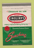 Matchbook Cover - Sunshine Laundry Cleaners Kannapolis NC 40 Strike