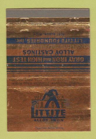 Matchbook Cover - Little Alloy Iron Castings Port Huron MI WEAR 40 Strike