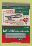 Matchbook Cover - Bartlett Trailers Trucking Chicago IL 40 Strike