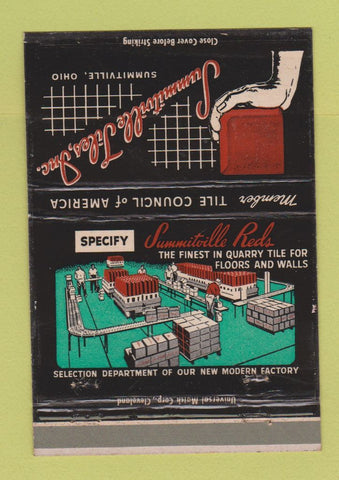 Matchbook Cover - Summitville Titles OH 40 Strike