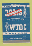 Matchbook Cover - WTOC TV Savannah GA 1954 40 Strike