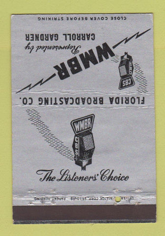 Matchbook Cover - WMBR Radio Carroll Gardner Jacksonville FL WEAR 40 Strike