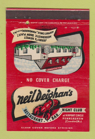 Matchbook Cover - Neil Deighan's Night Club Pennsauken NJ 40 Strike