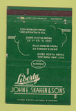 Matchbook Cover - Liberty Cleaners John Skahen Chicago IL 40 Strike