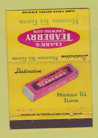 Matchbook Cover - Clark's Teaberry Chewing Gum 40 Strike