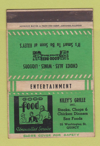 Matchbook Cover - Kiley's Grille  40 Strike
