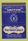 Matchbook Cover - Bellows Partners Choice Liquor Baltimore MD 40 Stick