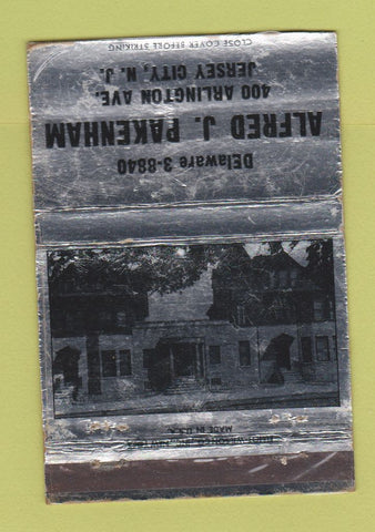 Matchbook Cover - Alfred Pakenman Jersey City NJ WORN 40 Strike