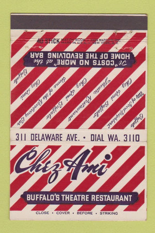 Matchbook Cover - Chez Ami Buffalo NY  40 Stick