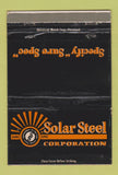 Matchbook Cover - Solar Steel Corp Cleveland OH WEAR 40 Strike