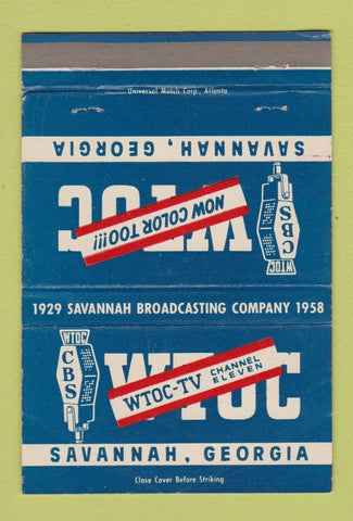 Matchbook Cover - WTOC TV Savannah GA 1958 40 Strike