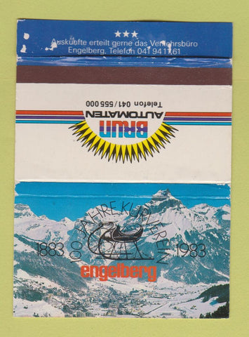 Matchbook Cover - Engelberg 1983 Brun Autmaten WEAR 40 Strike