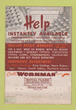 Matchbook Cover - Workman Temp Employment Chicago Minneapolis WEAR 40 Strike