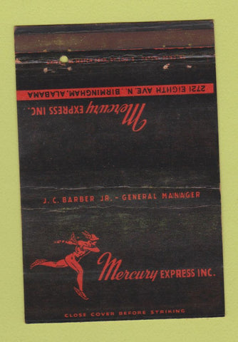 Matchbook Cover - Mercury Express Birmingham AL trucking 40 Strike