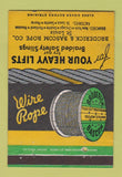 Matchbook Cover - Broderick & Bascom Wire Rope St Louis MO 40 Strike