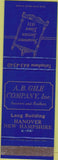 Matchbook Cover - Insurance Service Hanover NH AB Gile