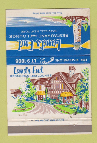 Matchbook Cover - Land's End Restaurant Sayville NY 40 Strike