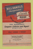 Matchbook Cover - Bill Daniel's Lincoln Mercury Dearborn MI 40 Strike