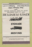 Matchbook Cover - King's Furniture Patchogue LI NY WHITE 40 Strike