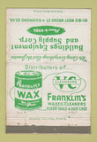 Matchbook Cover - Franklin's Wax Cleaners Richmond VA WEAR 40 Strike
