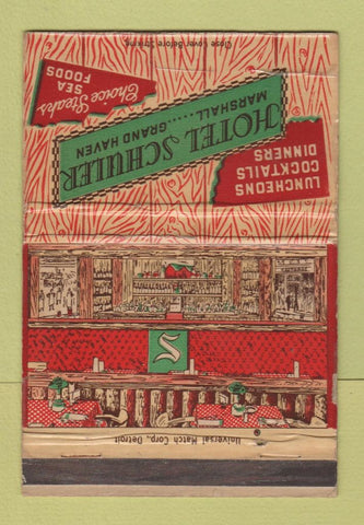Matchbook Cover - Hotel Schuler Marshall Grand Haven MI 40 Strike
