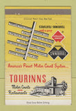 Matchbook Cover - Tourinns Motor Courts CHAIN 40 Strike
