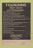 Matchbook Cover - Tourinns Motor Courts CHAIN 40 Strike