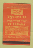 Matchbook Cover - El Cabana Cabins Kansas City MO WORN 40 Strike