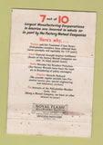 Matchbook Cover - Manufacturers Mutual Fire Insurance  40 Strike