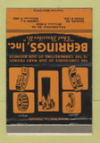 Matchbook Cover - Bearings Inc Camden NJ Reading PA Philadelphia 40 Strike