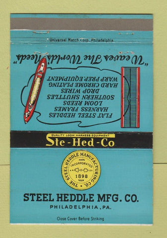 Matchbook Cover - Steel Heddle Philadelphia PA 40 Strike