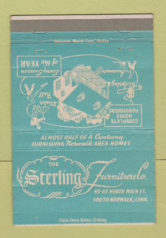 Matchbook Cover - Sterling Furniture Company South Norwalk CT 40 Strike