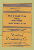 Matchbook Cover - Standard Distributing Bethlehem PA roofing windows 40 Strike