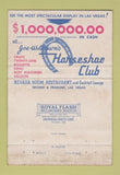 Matchbook Cover - Horseshoe Club Casino Las Vegas NV 40 Strike