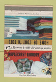 Matchbook Cover - Maplecrest Laundry Plainfield NJ 40 Strike