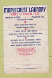 Matchbook Cover - Maplecrest Laundry Plainfield NJ 40 Strike