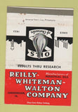 Matchbook Cover - Reilly Whiteman Walton Oils Conshohocken PA 40 Strike