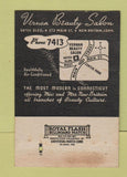 Matchbook Cover - Vernan Beauty Salon New Britain CT 40 Strike