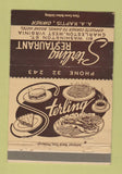 Matchbook Cover - Sterling Restaurant Charleston WV 40 Strike