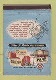 Matchbook Cover - Hotels Stacy Trent Park Newark Plainfield Trenton NJ 40 Strike