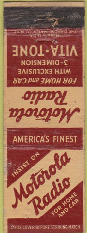Matchbook Cover - Motorola Radio  WORN