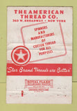 Matchbook Cover - American Thread Company New York City WORN 40 Strike