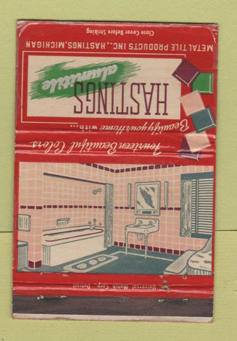 Matchbook Cover - Hastings Alumitile Tile Hastings MI WEAR 40 Strike