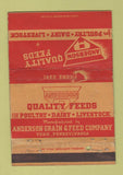 Matchbook Cover - Anderson Feeds York PA 40 Strike