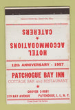 Matchbook Cover - Patchogue Bay Inn LI NY 40 Strike