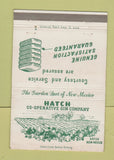 Matchbook Cover - Hatch COOP Cotton Gin Hatch NM 40 Strike